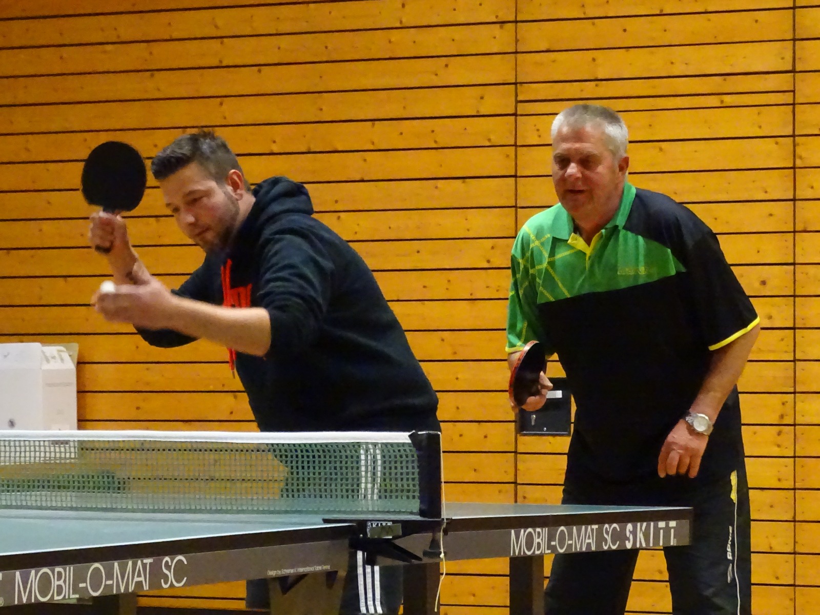 TT_TV2840 Tischtennis-Spielszene beim Punktspiel des TV Wolfenweiler-Schallstadt 2015